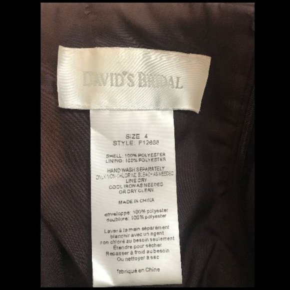 David's Bridal Chiffon Halter Formal Dress F12688 - Picture 8 of 8